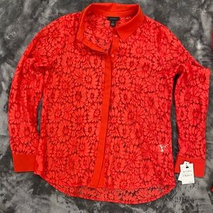 NWT- Nordstrom Halogen Red Bittersweet Blouse